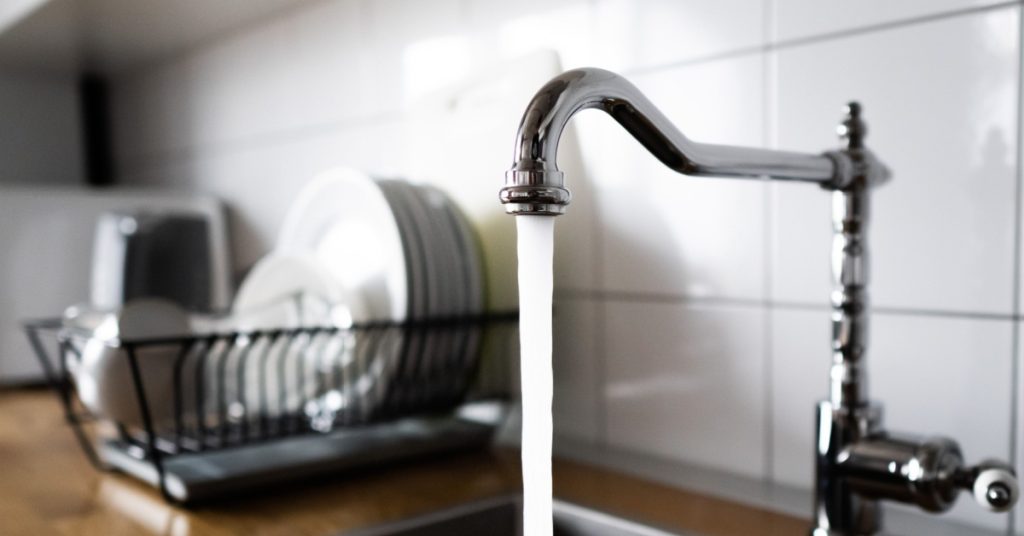 tap water running, concept of how to save water.
