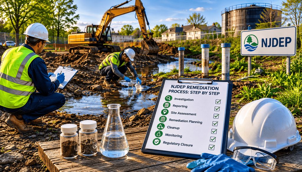 NJDEP environmental remediation process step by step