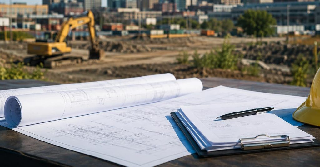 Paperwork at jobsite, environmental due diligence in NJ real estate transactions